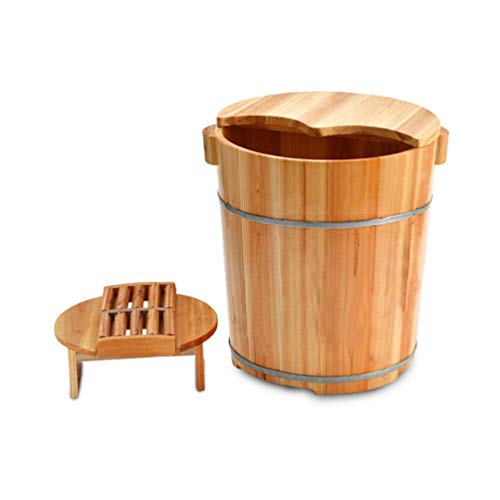 JHDDP3 Foot Bath Fussbadewanne Mit Massage Saunakübel aus Holz Saunawanne/Fußwanne Eimer aus Holz Massage Fußbadekübel Sauna Aufgusseimer Saunaeimer (Size : B)