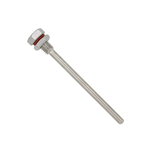 M10x1.5mm Tauchhülse edelstahl 304 ⌀ 6mm für temperaturfühler thermostat thermometer Kessel Thermoelement Eintauchen von 30 50 100 150 200 300 400 500mm (400mm)