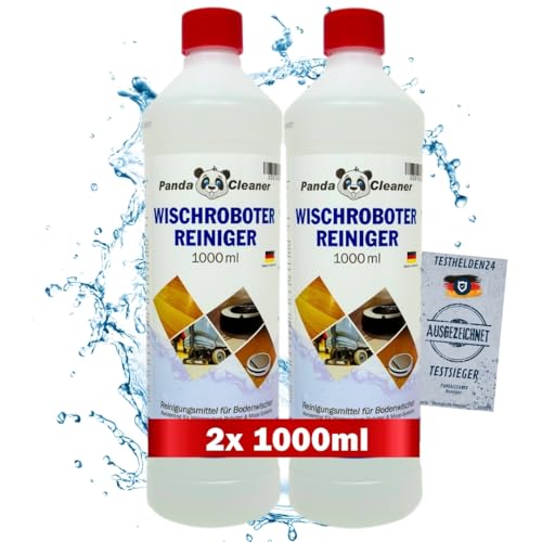 PANDACLEANER® Wischroboter Reinigungsmittel - 2000ml (2x1l) Premium Reinigungsmittel für Bodenwischer - Bodenreiniger Konzentrat