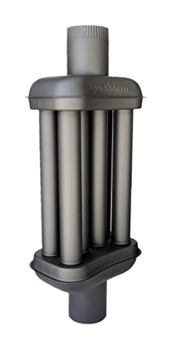 TimSistem 120mm Abgaswärmetauscher Warmlufttauscher Rauchrohr Kaminrohr Rauchgaskühler Abgasrohrdurchmesser (80 cm)