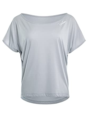 Winshape Damen Ultra leichtes Modal-Kurzarmshirt MCT002, Dance Style,Fitness Freizeit Sport Yoga Workout, Schwarz, L