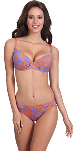 Feba Figurformender Damen Push Up Bikini D1N32L1V2RS4 (Muster-423, Cup 80 F/Unterteil 40)