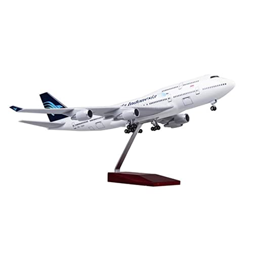 VaizA Flugzeuge Outdoor Toy 47CM Flugzeugmodell Im Maßstab 1:150 Für 747 B747 Garuda Indonesia Flugzeugmodell Mit Licht Und Rädern (Größe : Out Light)