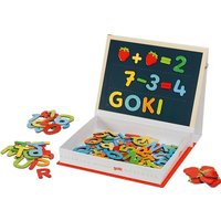 goki 58420 Magnetspiel Kleine Schule 20 x 26,5 x 5 cm, 122 Teile, magnetisch, bunt