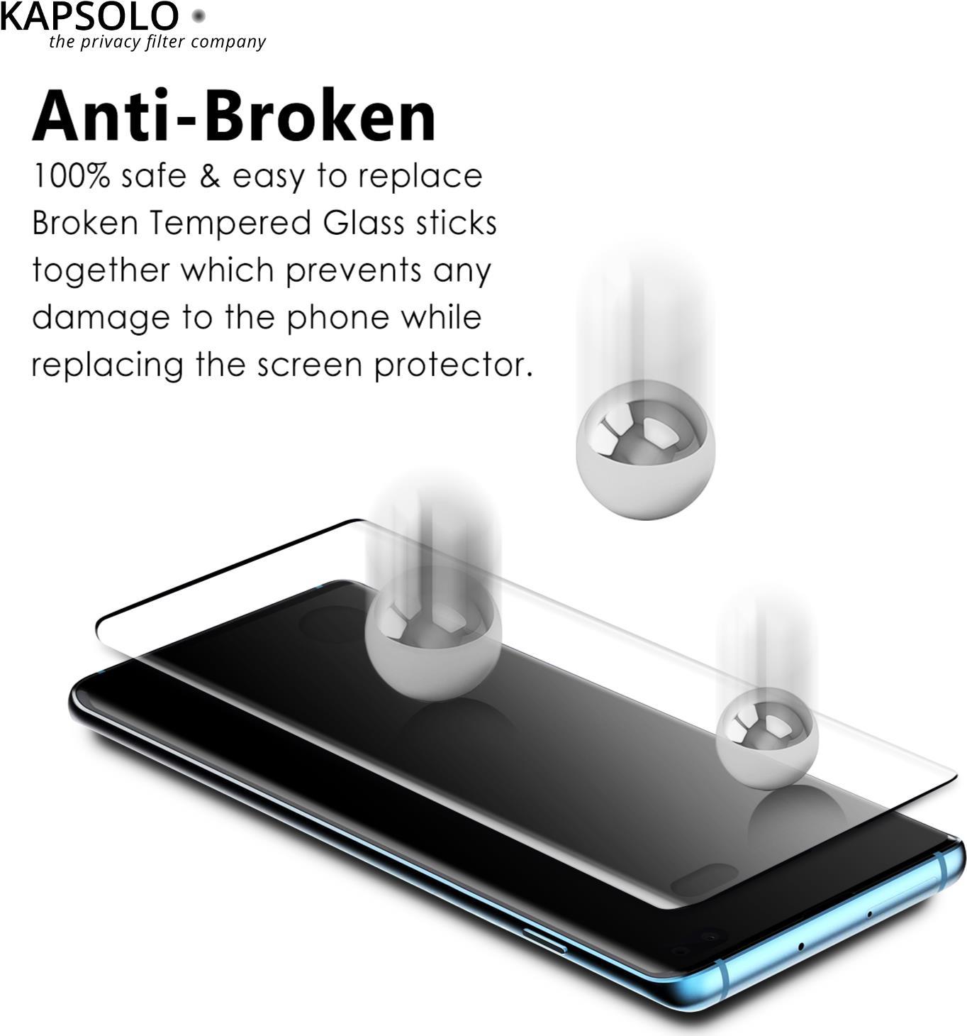 KAPSOLO Displayschutzglas - vollflächiges Displayschutz mit abgerundete Kanten - Temperglas - 3D schutzglas für Huawei P40 Lite (KAP30228)
