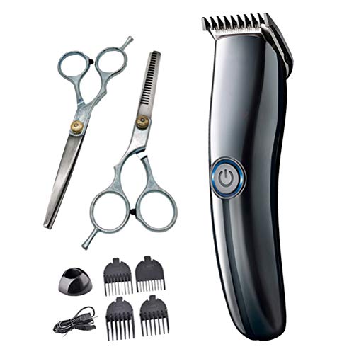 1 Satz Haarschneideset USB-Aufladung Elektrischer Haarschneider Friseurschere (Schere und Wai-Stoff)