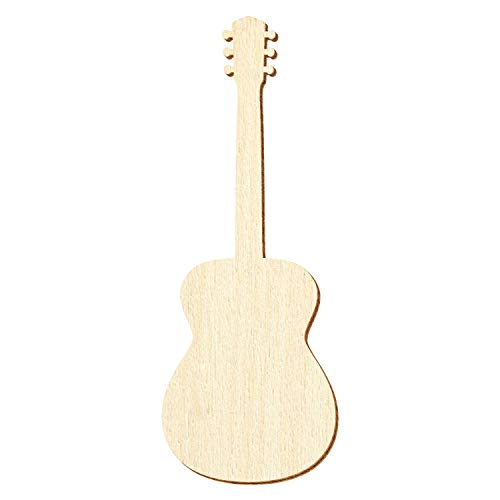 Holz Akustikgitarre - Deko Zuschnitte Größenauswahl, Pack mit:50 Stück, Größe:36cm