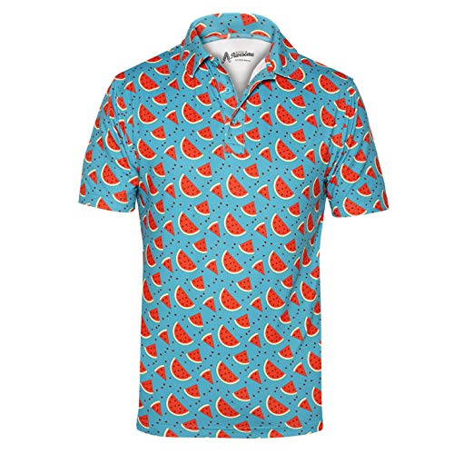 Royal & Awesome Golf-Polo-Shirts für Herren, Golf-Oberteile für Männer, Golf-Shirts für Herren, Golf-Shirts, Herren-Golf-Polo-Shirts, wassermelone, M