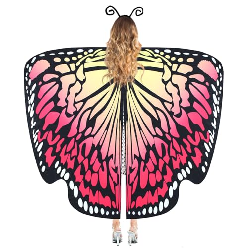 BTAISYDE Schmetterling Kostüm Schmetterlingsflügel für Frauen Schmetterlingsflügel Kostüm Schmetterling Schmetterling für Frauen Schmetterling Kostüm,H
