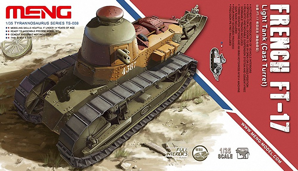 Meng-Model TS-008 - French FT-17 Light Tank, Cast Turret Panzer