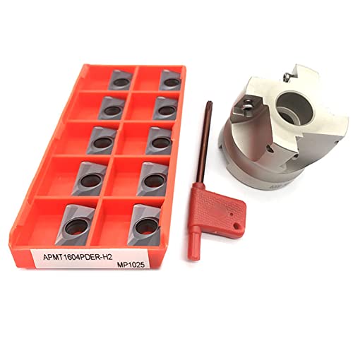 CNC-Fräser-Set ，Hartmetall-Wendeschneidplatten und Schraubenschlüssel-Drehwerkzeug(50-22 4T+APMT1604-DL)