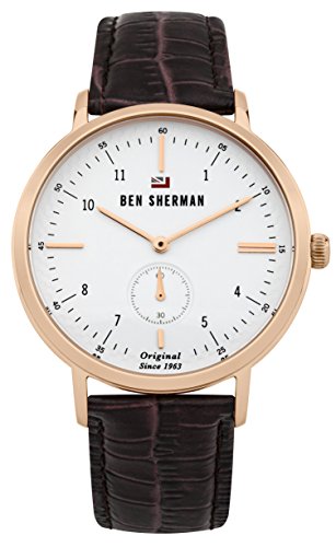 Ben Sherman Herren Analog Quarz Uhr mit Leder Armband WBS102TRG