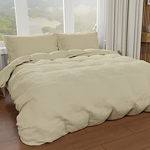 PETTI Artigiani Italiani - Bettbezug für Einzelbett, Bettbezug und Kissenbezüge aus Mikrofaser, einfarbig, Taupe, 100% Made in Italy