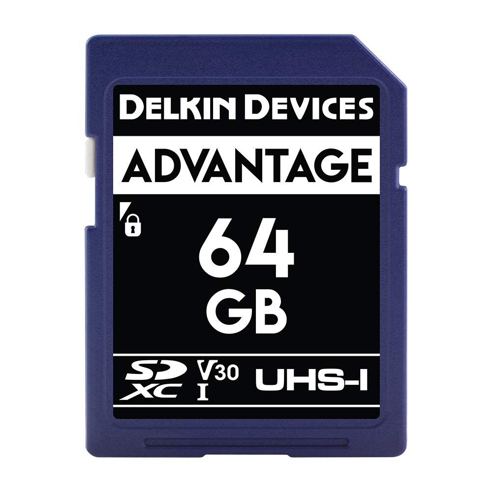 Delkin Geräte 64GB Advantage SDXC UHS-I (V30) Speicherkarte (DDSDW63364GB)