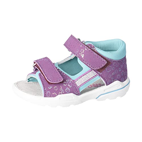 PEPINO Ricosta Mädchen Sandalen KAIA,Kinderschuhe,WMS:Mittel,Klettverschluss,Kinderschuhe,Sommerschuhe,Cassis/Frozen (520),26 EU