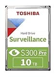 Toshiba 10TB S300 Surveillance HDD - 3.5' SATA Internal Hard Drive Supports up to 64 HD cameras at a 180TB/Year workload (HDWT720UZSVA)