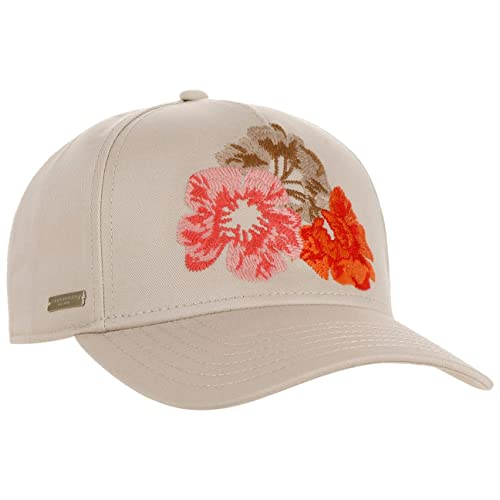 Seeberger Stitched Flowers Cap Basecap Baseballcap Damencap (One Size - Hellbeige)