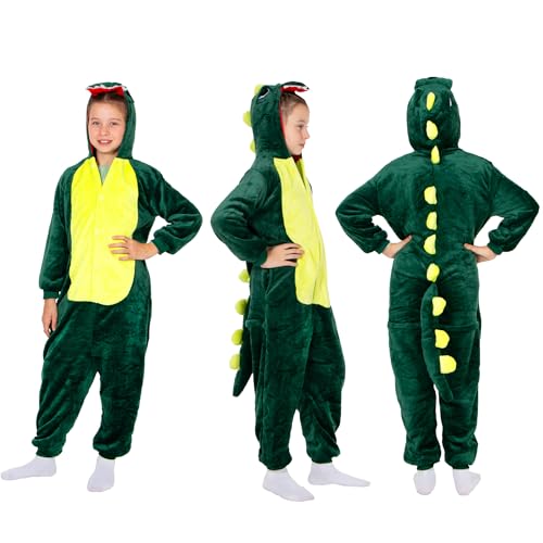 SPRINGOS Pyjama Overall Jumpsuit Krokodil Drache 110-120 cm