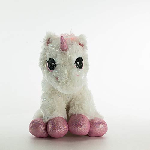 InnoGIO GIOplush Unicorn, Kuscheltier Einhorn 80cm für Kinder in Weiß Glitzer, Weiches Stofftier aus Sicheren Materialien, Spielzeug als Einschlafhilfe