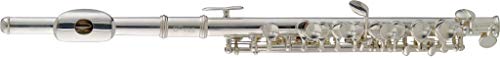 Stagg 21003 Piccolo Flöte mit Tasche (Wischerstab, 16x Klappe, E-Mechanik, vorgezogenes G) silber