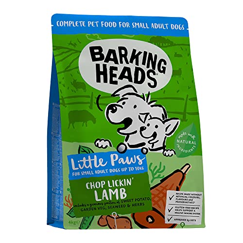 Barking Heads Hundefutter Trocken Getreidefrei, für kleine Rassen - Legendäres Lamm - 100% Natürlich, Grasgefüttertes Lamm, 4kg