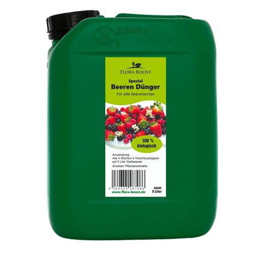 Beeren Dünger - Für alle Beerensorten geeignet - Düngen wie die Profis mit dem Flüssigdünger von Flora Boost (5000ml)