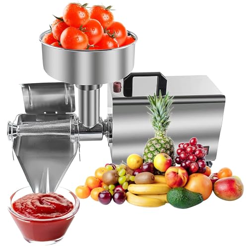 Qiang 450W Edelstahl Marmeladenmaschine,Tomaten Marmelade Siebmaschine Und Apfelmus Maschine Lebensmittelmühle Für Tomatensauce,Tomatenpresse Und Saucenmaschine in Einem,220V