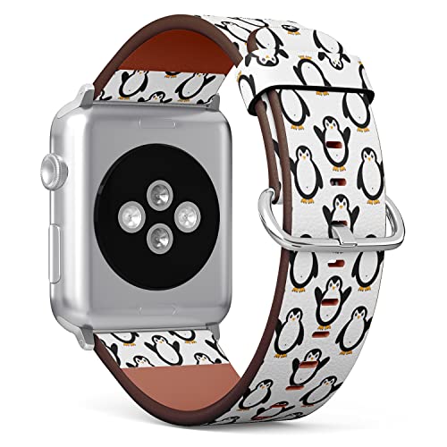 IKIKI-TECH Kompatibel mit Apple Watch-Armband, 38 mm, 40 mm, 41 mm, (Pinguine perfektes Muster), veganes Ersatzarmband für iWatch Series 8, 7, 6, 5, 4, 3, 2, 1 Ultra SE