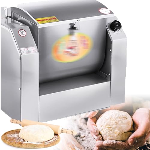 GBHJJ Kommerzieller Teigmixer, professioneller Mehlmixer mit 5 kg Fassungsvermögen für die Herstellung von Pasta, Nudeln und Pizza Timer Edelstahl-Mixmaschine von,3KG