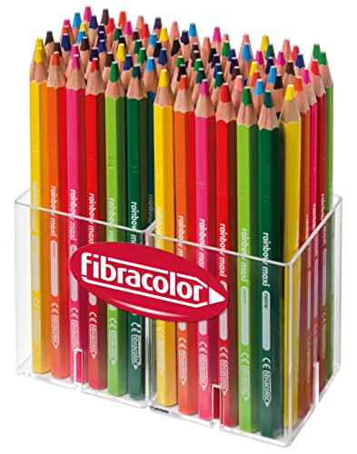 Fibracolor Rainbow Maxi Multispachtel 96 Buntstifte Sechskant grobe Spitze