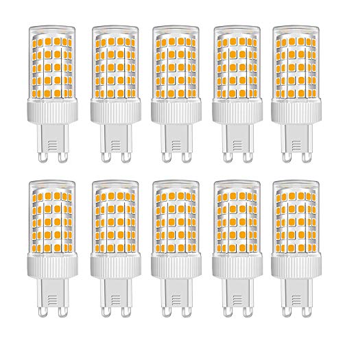 10 Stück G9 LED Leuchtmittel 10W LED Lampen,Ersatz für 100W Halogenlampen,Warmweiß 3000K,86 LED Chips,360° Abstrahlwinkel,1000LM,AC220V-240V