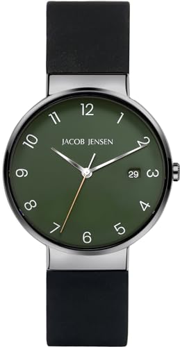 Jacob Jensen Armbanduhr Titan ⌀37mm Armband Silikonband Saphirglas 32184