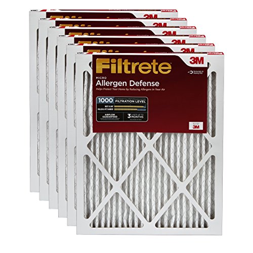 Filtrete MPR 1000 12 x 30 x 1 Micro Allergen Defense AC Ofenluftfilter, liefert saubere Luft in Ihrem Zuhause, 6 Stück