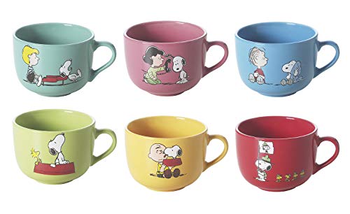 Brunch Time Cappuccinotasse 6 tlg. Set Jumbo Snoopy