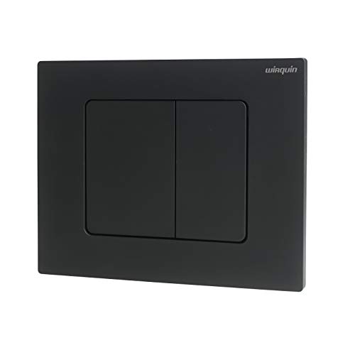 Wirquin 55722890 Quadratische WC-Bedienplatte, Black Touch