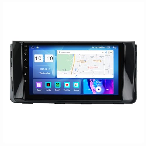 Android 12 Autoradio Mit Navi 2 Din 9 Zoll Touchscreen Autoradio Für Hyundai H350 Mit Carplay Android Auto,mit RDS Bluetooth FM AM Lenkradsteuerung Rückfahrkamera (Color : M200 3+32G)