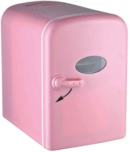 Samnuerly 4 Liter Mini Auto Kühlschrank Kühlschrank Tragbare Elektrische Kühlbox Wärmer Gefrierschrank Outdoor Picknick Reisen [Energieklasse A++] (Rosa 18.8 * 25 * 27.8)