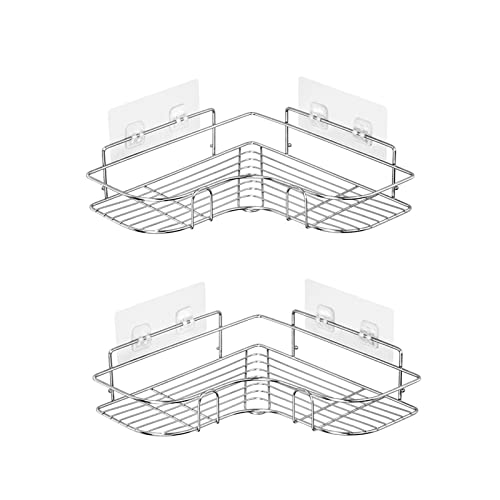 LIGSLN Badezimmerregal Aus Edelstahl Selbstklebend Zum Aufhängen Multifunktional Für Badezimmer Zu Hause Gesichtsreiniger Badezimmerregal Aus Edelstahl Organizer