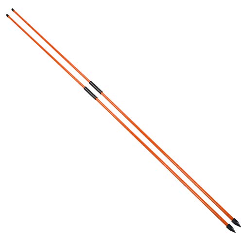Faltbare Golf-Trainingssticks, leichte Golf-Übungssticks Faltendes Design 2 Abschnitte Golf-Alignment-Sticks Golf-Alignment-Sticks für den Golfplatz im Freien(Orange)