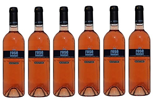 6er Spar Set Rosewein Boutari Sec 12% aus Griechenland Sommerwein 6x 750ml Flasche Rose griechischer Rosé Wein + 2 Probiersachets Olivenöl 10ml aus Kreta