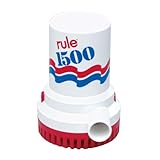 Rule 29 – 02 Heavy Duty Pumpen-Schmutzwasserpumpe Wasserdicht, 12 V, 1.500 g/h, 5.670 L/H, 28 mm