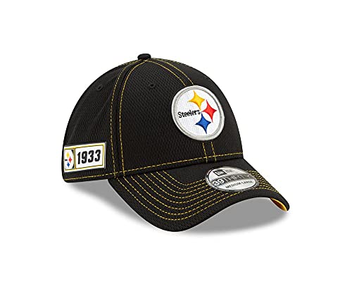 New Era NFL Pittsburgh Steelers Authentic 2019 Sideline 39THIRTY Stretch Fit Road Cap, Größe :S/M