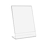 10 Stück DIN A4 L-Ständer/Werbeaufsteller / Tischaufsteller im Hochformat aus glasklarem Acrylglas/Acryl / Plexiglas® mit glänzend polierten Seitenkanten - Zeigis®