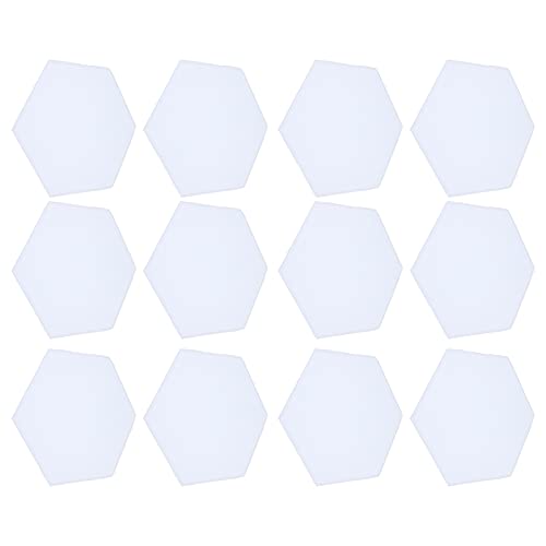 Schallabsorptionsplatte, 12 Stück einfach zu installierender Polyesterfaser-Akustikisolierschaum für Zuhause(Weiß)