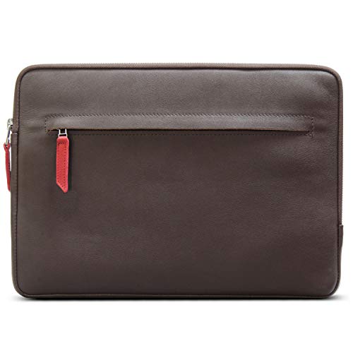 Pack & Smooch iPad Pro 11" / 10.5" Hülle Sleeve Case Angus Pflanzlich Gegerbtes Leder - Handmade in Germany, Anthrazit/Dunkelbraun