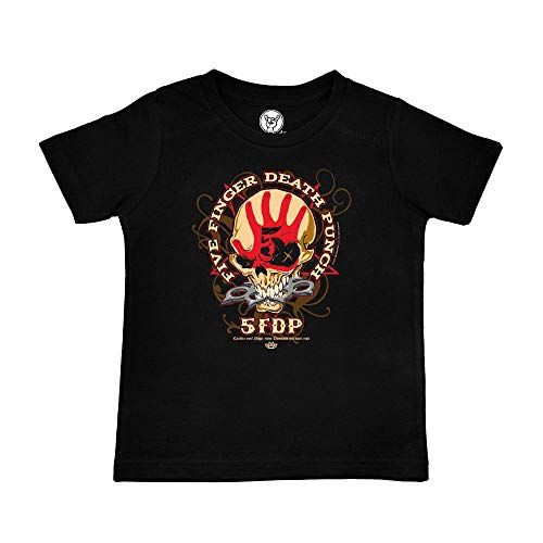 Metal Kids Five Finger Death Punch (Knucklehead) - Kinder T-Shirt, schwarz, Größe 92 (2-3 Jahre), offizielles Band-Merch