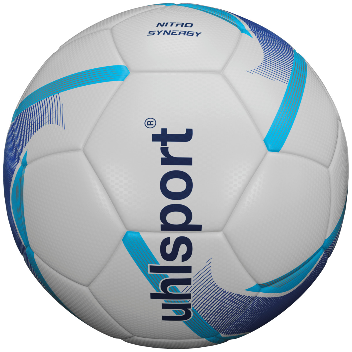 uhlsport Unisex - Erwachsene Nitro Synergy Ball, Fußball, weiß/blau/Cyan, 5