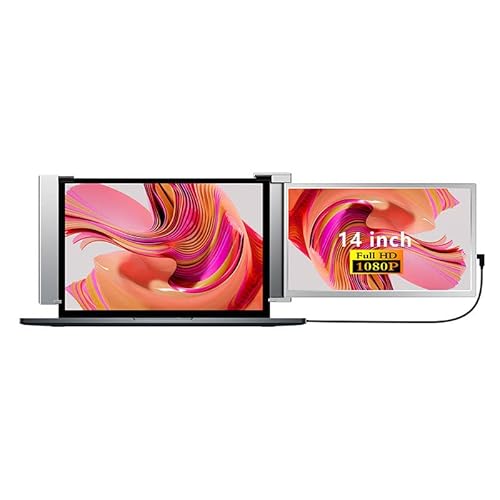 Lipa S14 14 Zoll tragbarer Monitor - Zusätzlicher Bildschirm Laptop - Tragbarer Bildschirm - HDR- Full HD mit 60 Hz - USB c und HDMI - Für Laptops zwischen 14 und 17 Zoll - Auch einzeln einsetzbar