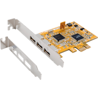 PCIe-Karte USB2.0 mit 3Ports inkl.LowProfile Bügel