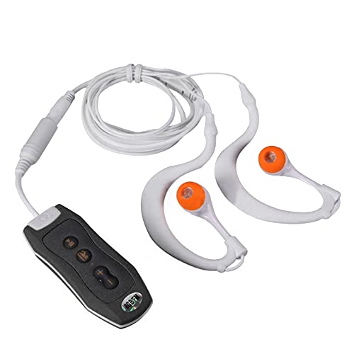 MRNHA MP3 Musik Abspieler mit Bluetooth und Unterwasser KopfhöRer für Schwimmen Runden Wasser Sport Kurzes Kabel 4GB-Schwarz